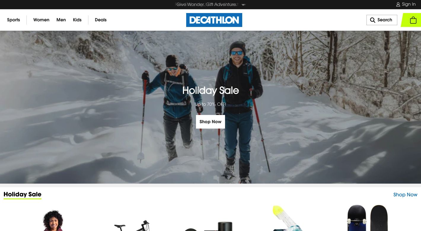 Decathlon Website