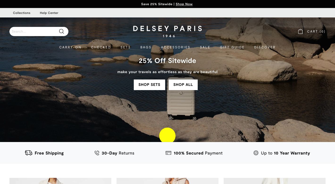 DELSEY Paris Website