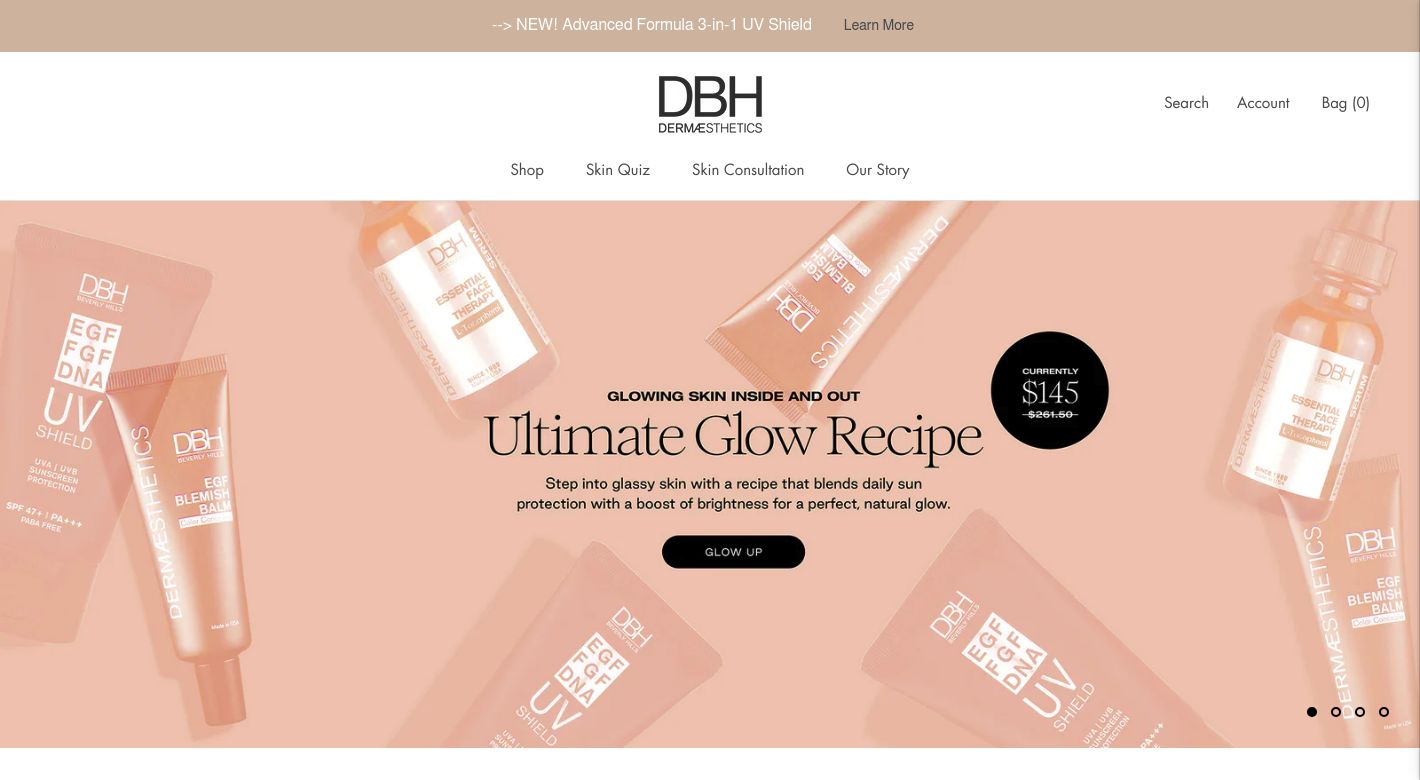 Dermaesthetics Website