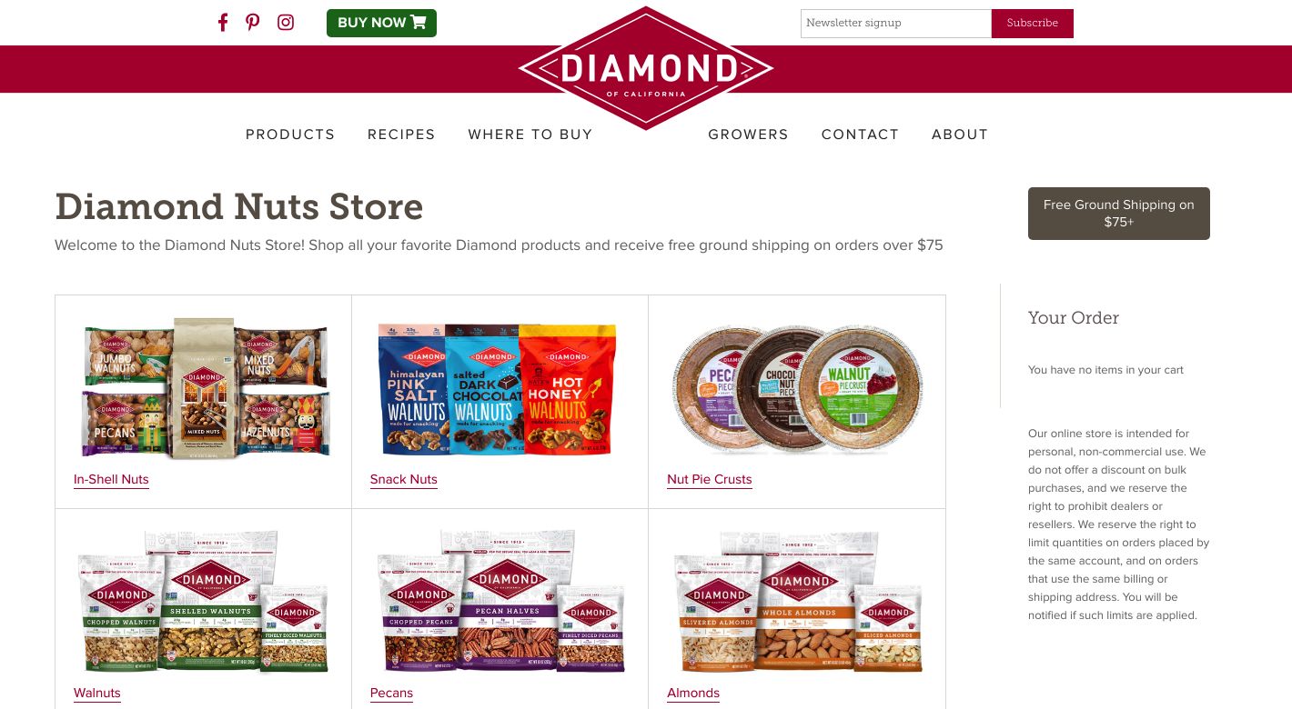 Diamond of California Website