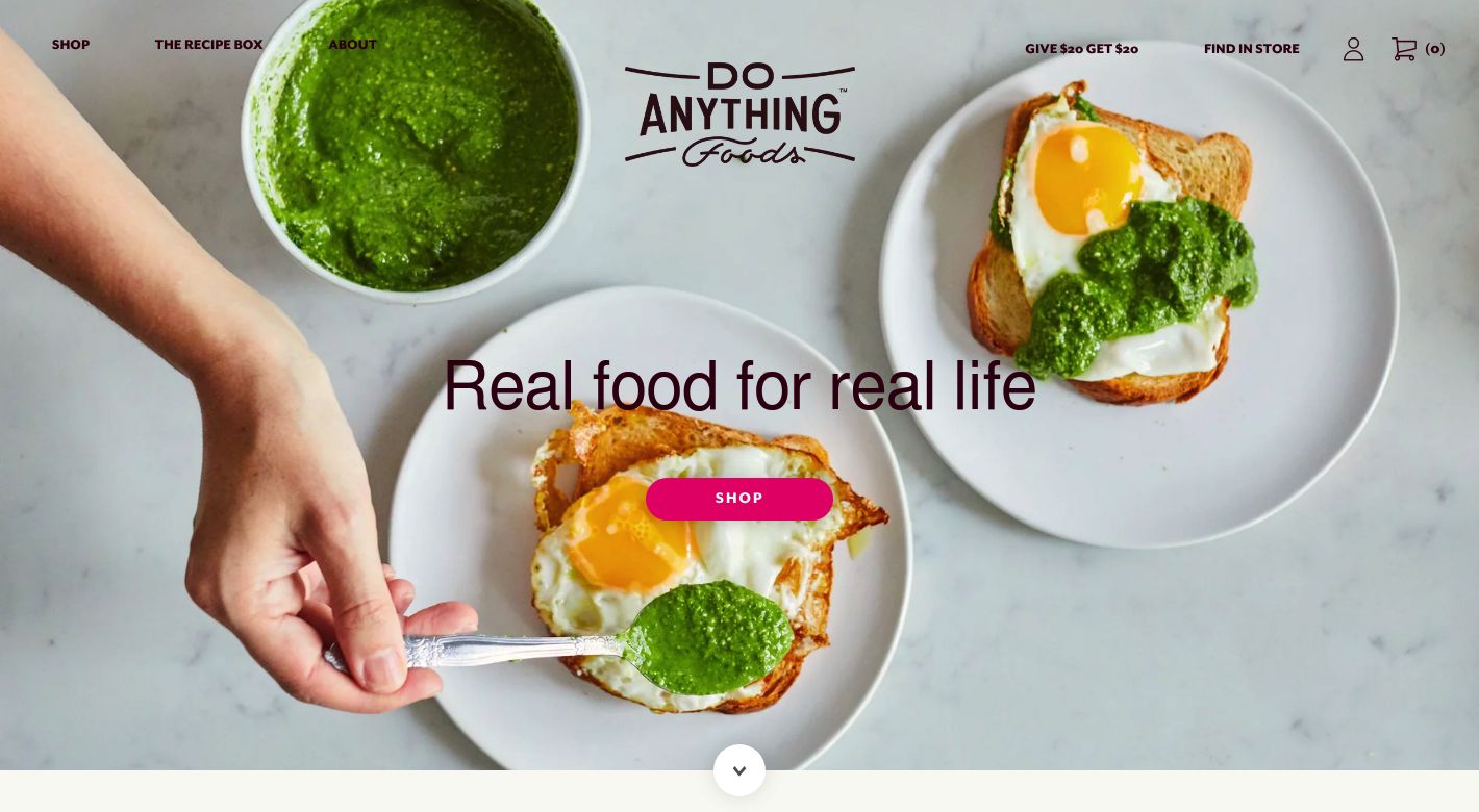 Do Anything Foods Website