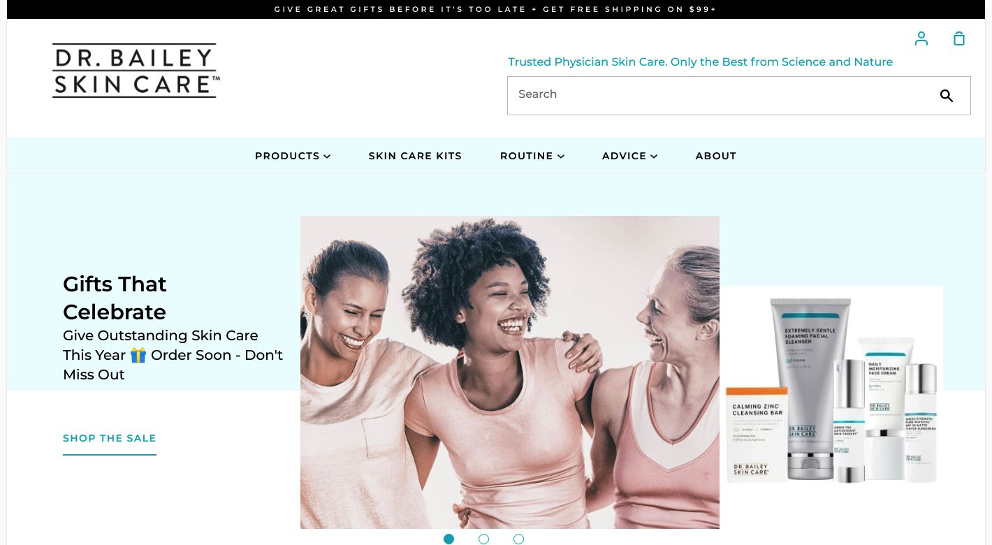 Dr. Bailey Skin Care Website