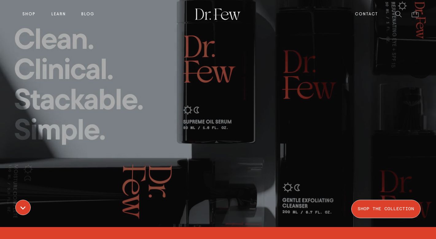 Dr. Few Skincare Website