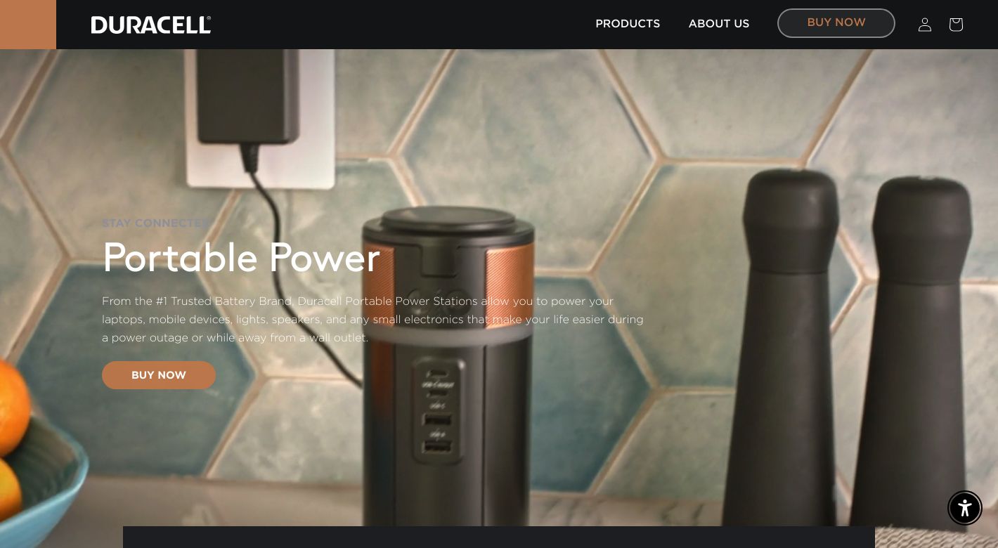 Duracell Portable Power Stations Website