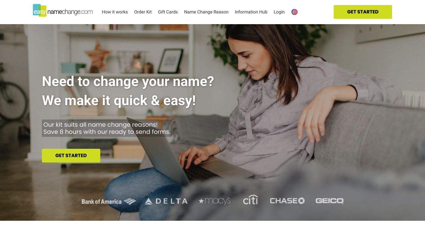 Easy Name Change Website