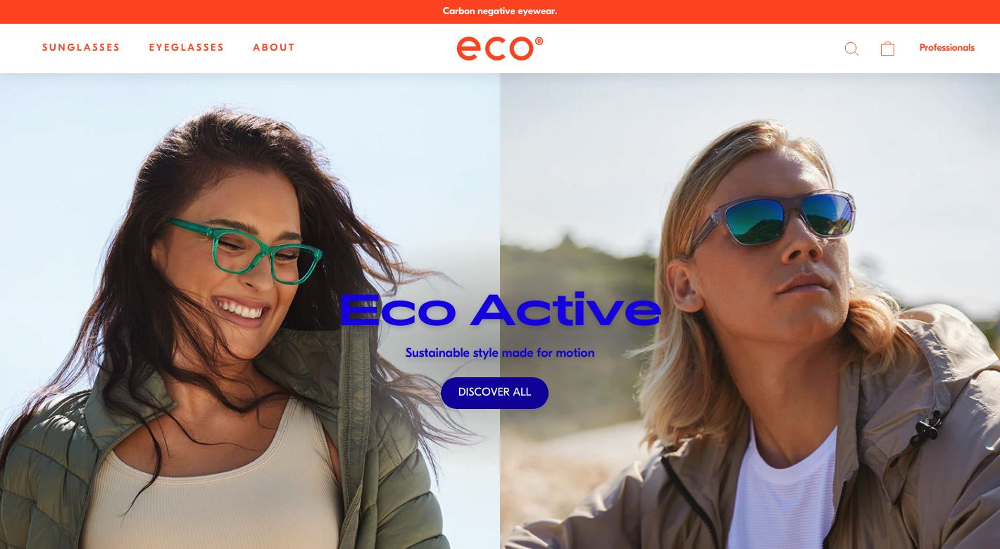 Eco Eyewear Website