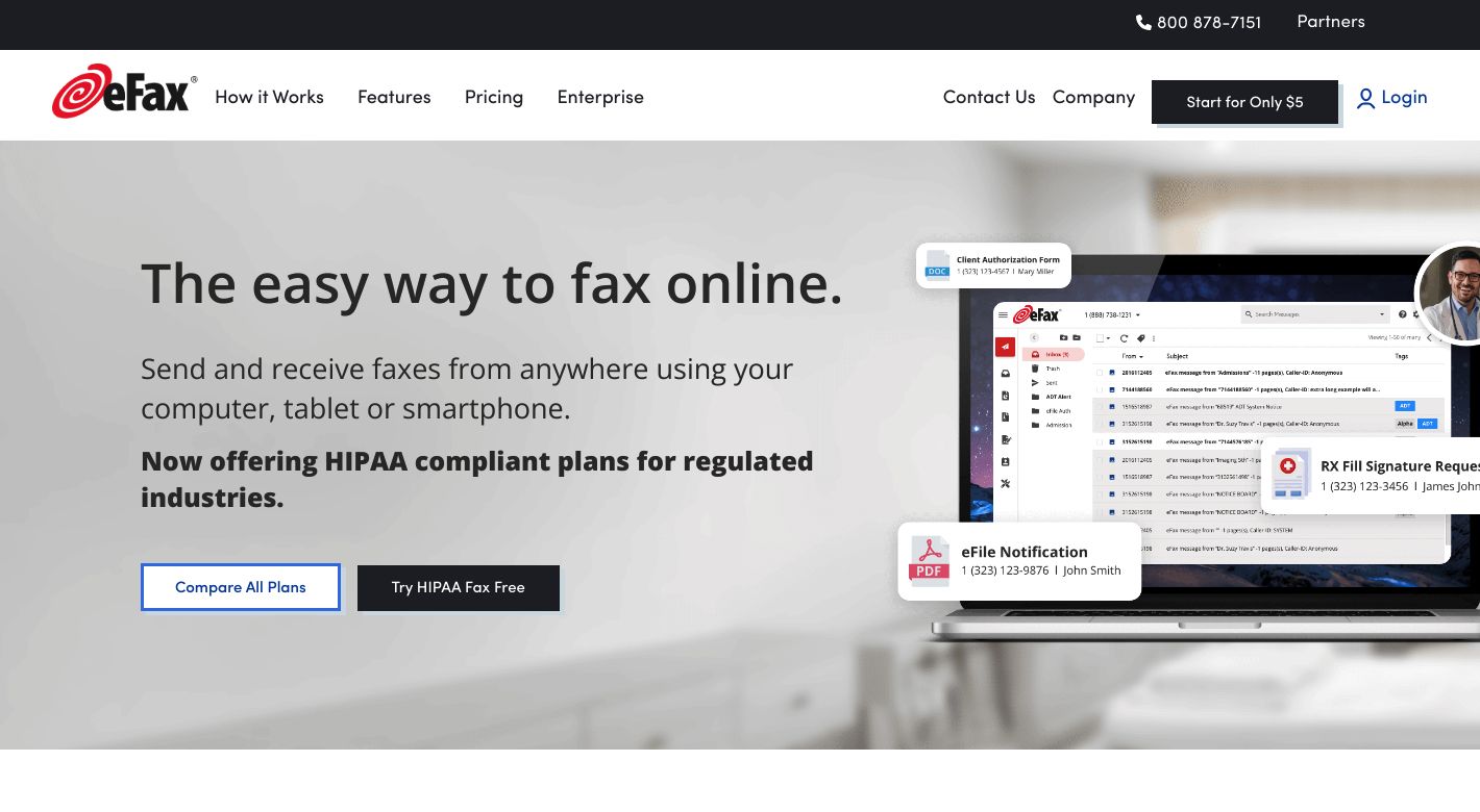 eFax Website