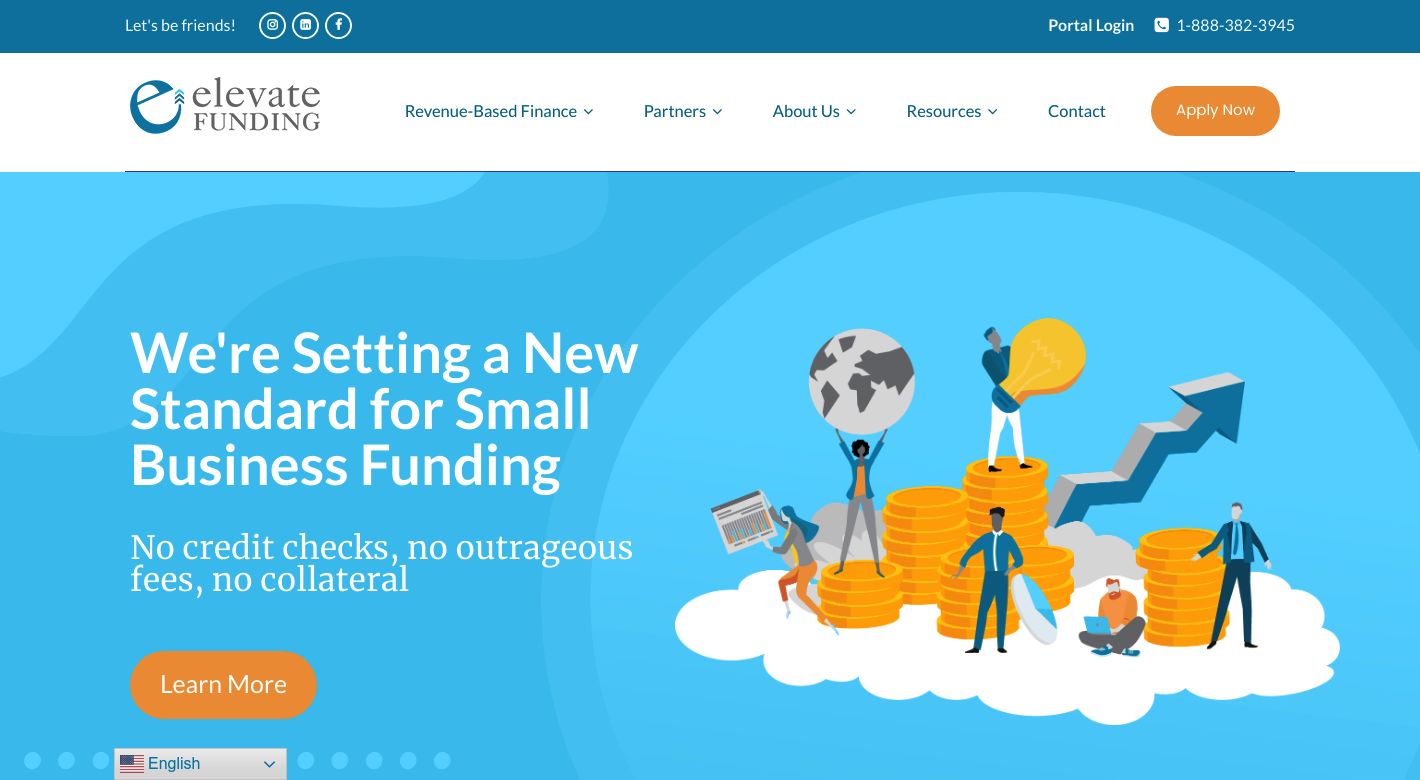 Elevate Funding Website