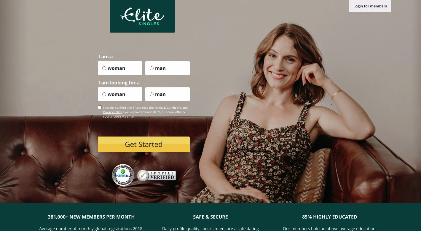 EliteSingles Website