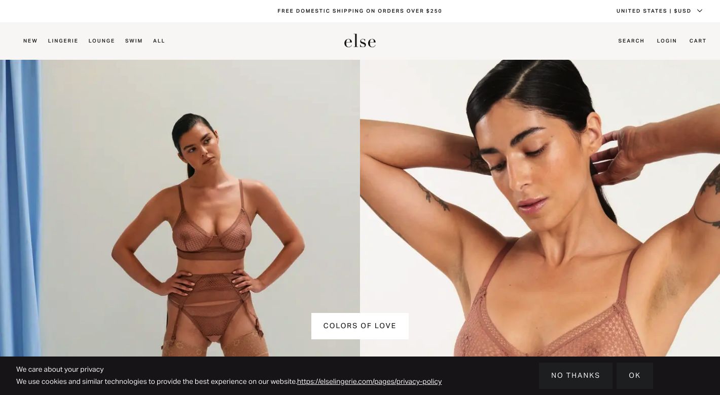 ELSE Lingerie Website