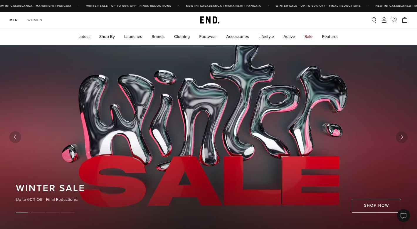 End Clothing Website