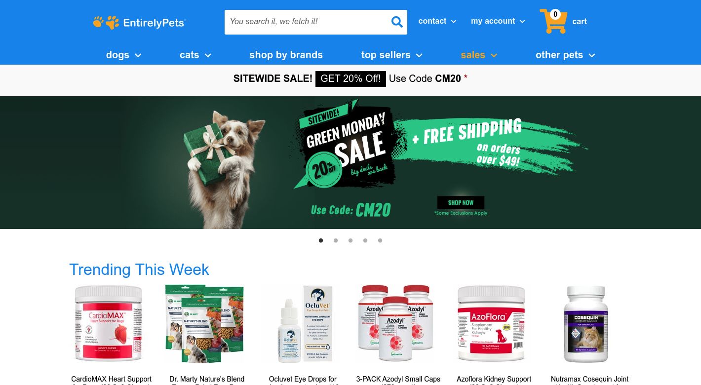 EntirelyPets Website