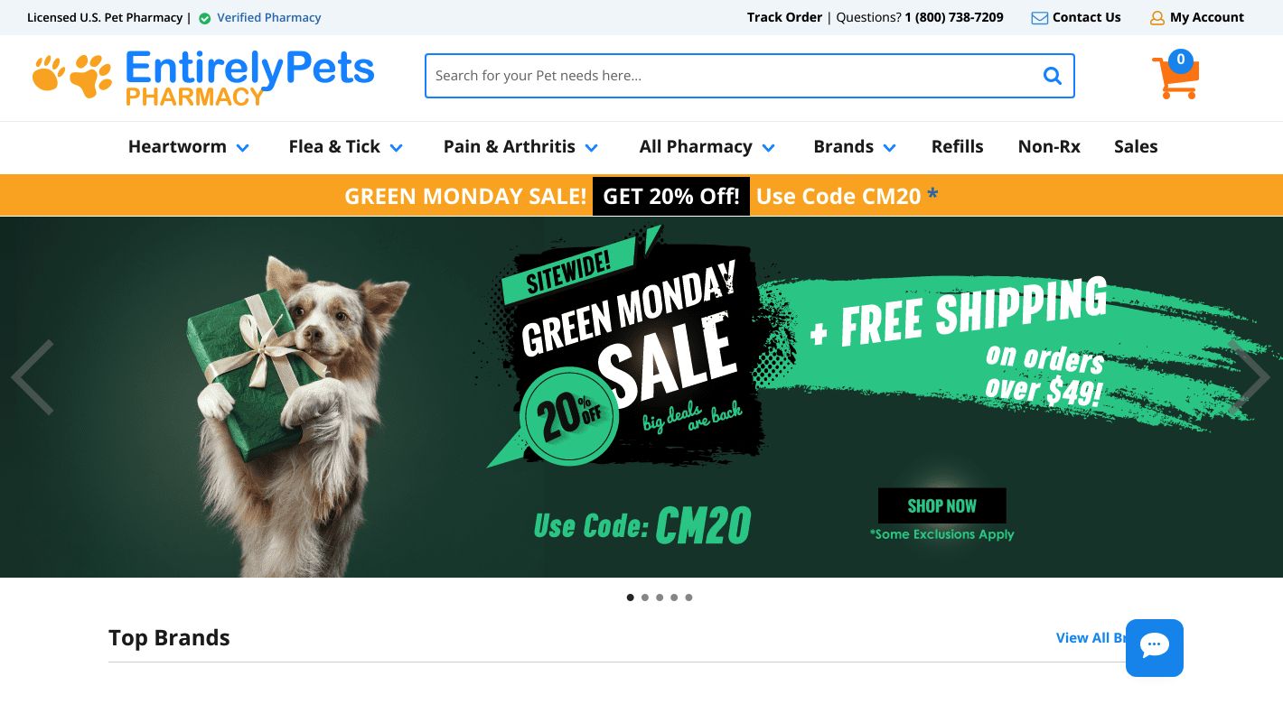 EntirelyPets Pharmacy Website