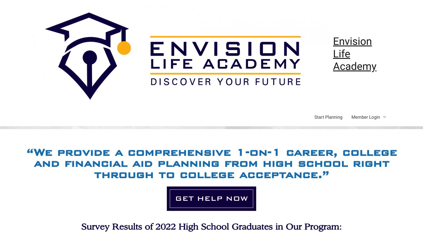 Envision Life Academy Website
