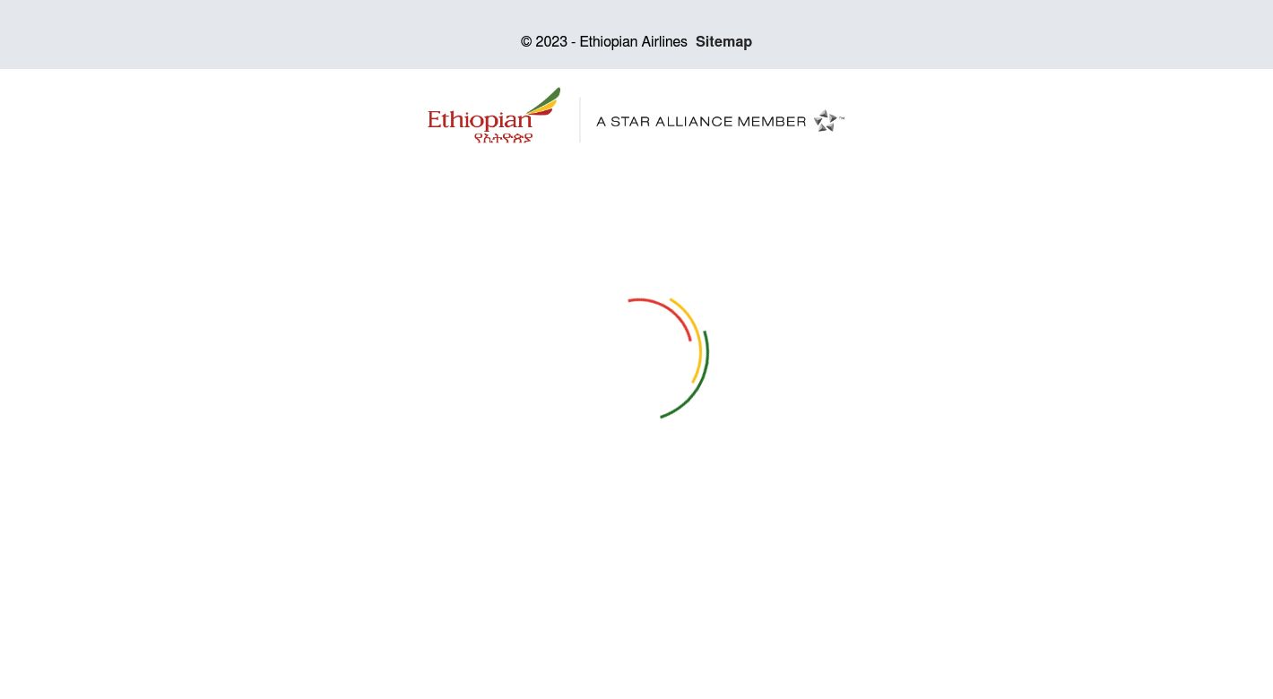 Ethiopian Airlines Website