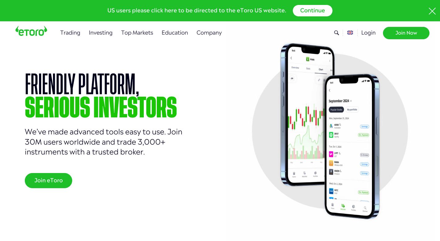 eToro Website