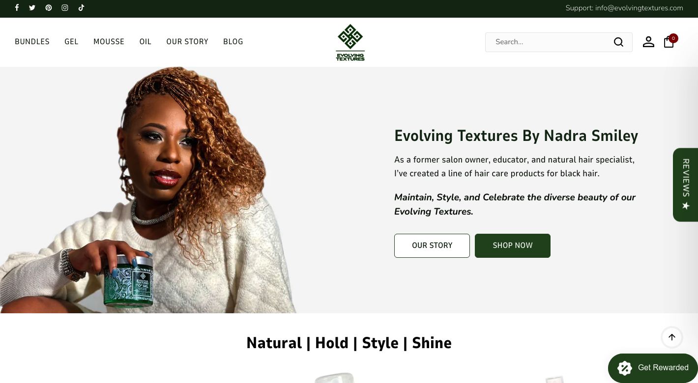 Evolving Textures Website