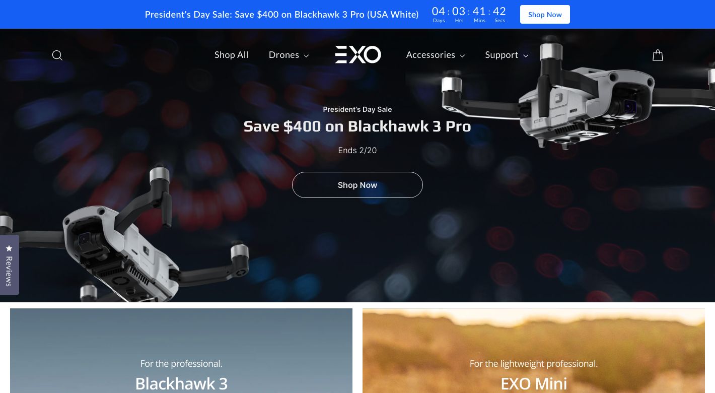 EXO Drones Website