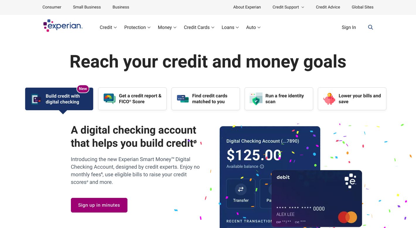 Experian Website