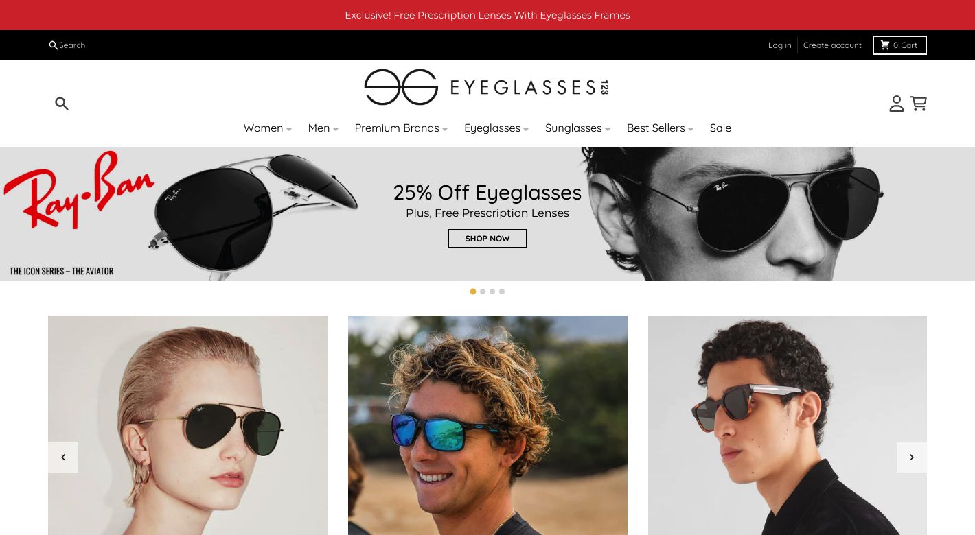 Eyeglasses123 Website