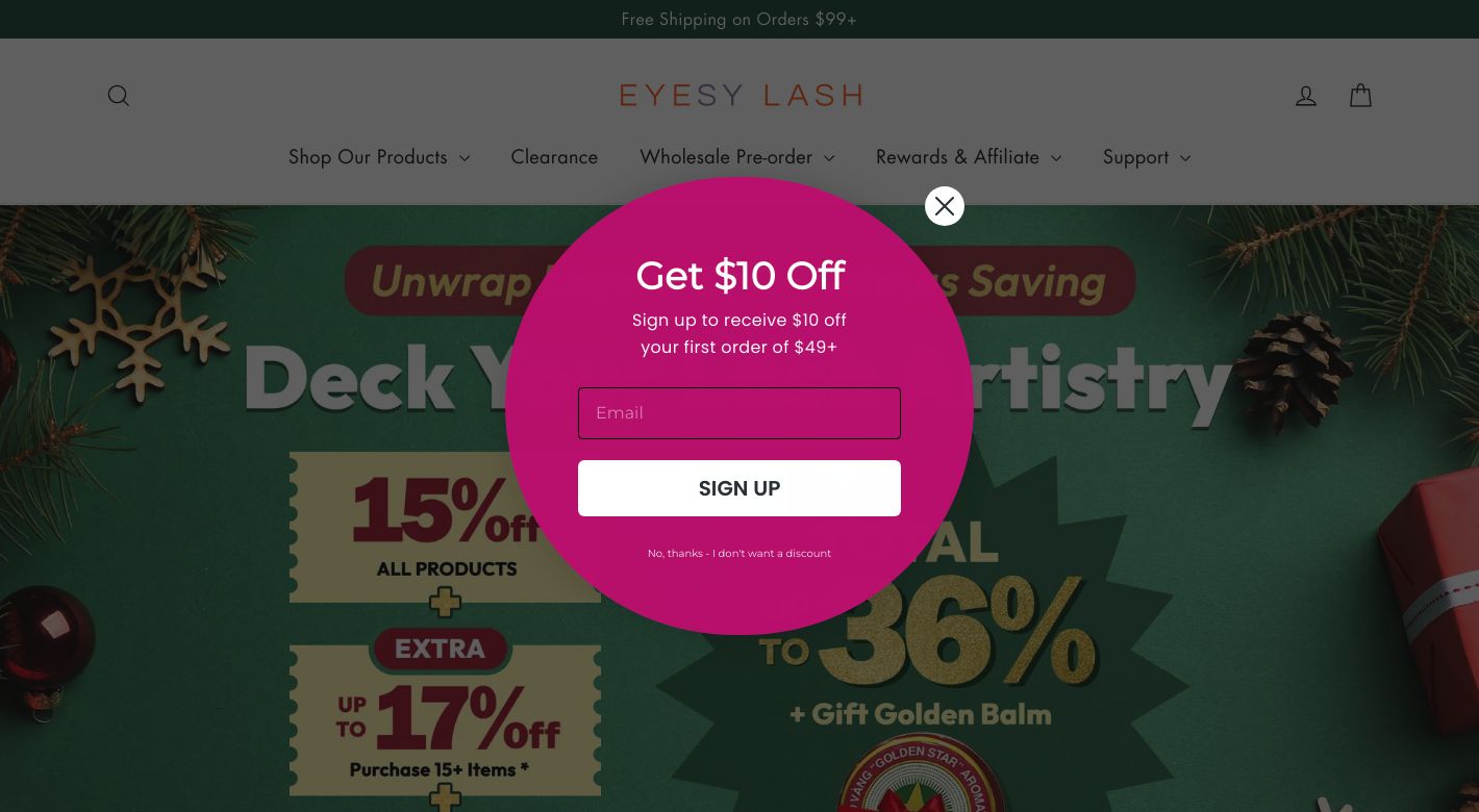 Eyesy Lash Website