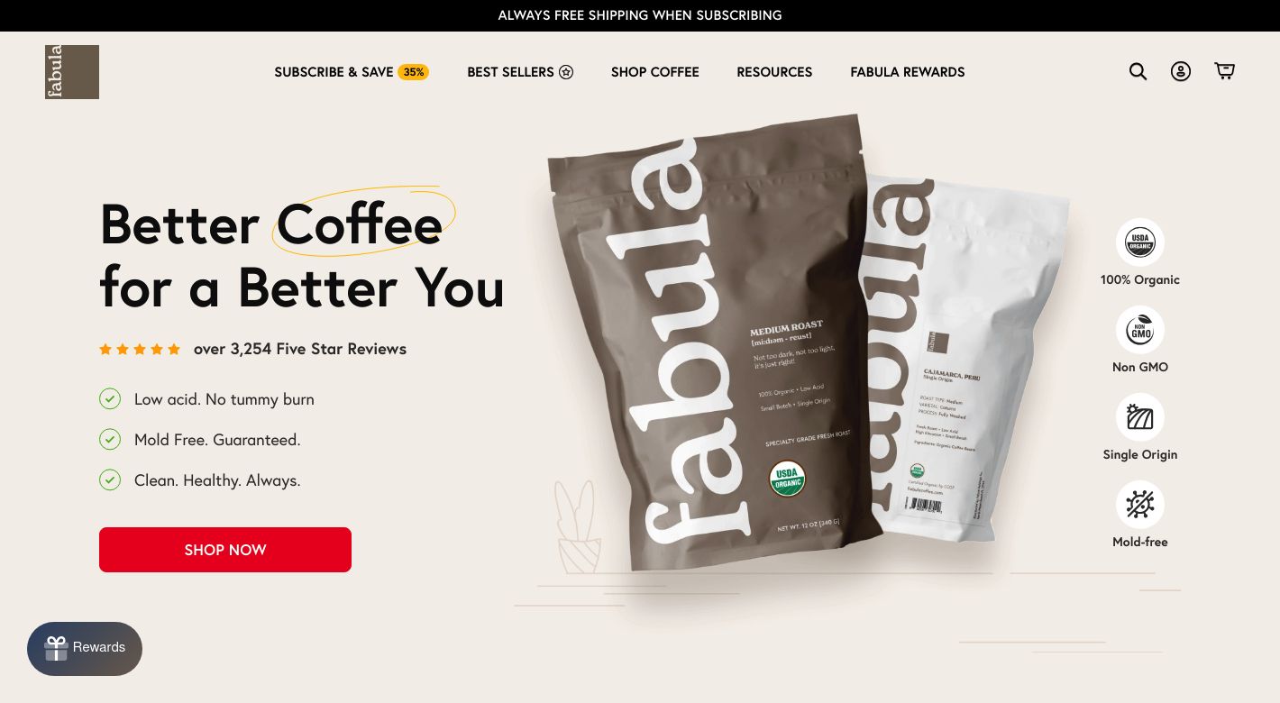 Fabula Coffee Website