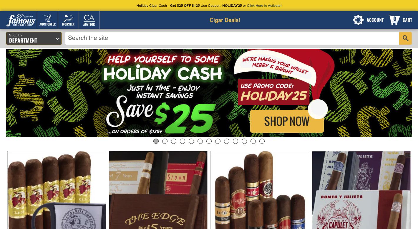Famous Smoke Shop Website