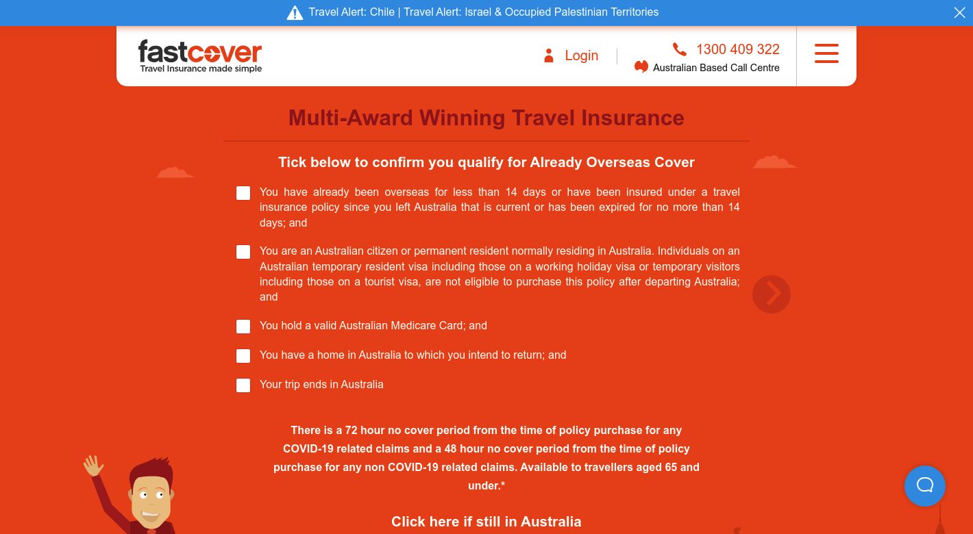 Fast Cover Travel Insurance Website