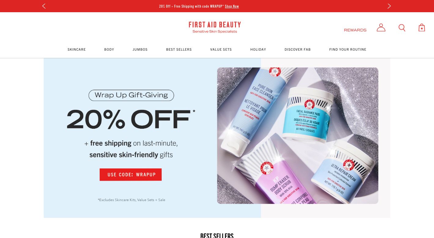 First Aid Beauty Website