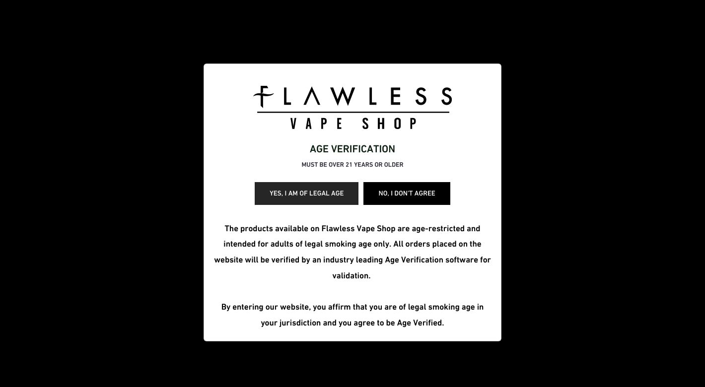 Flawless Vape Shop Website