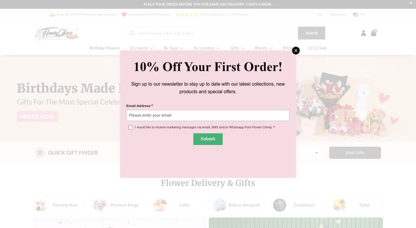 FlowerChimp Website