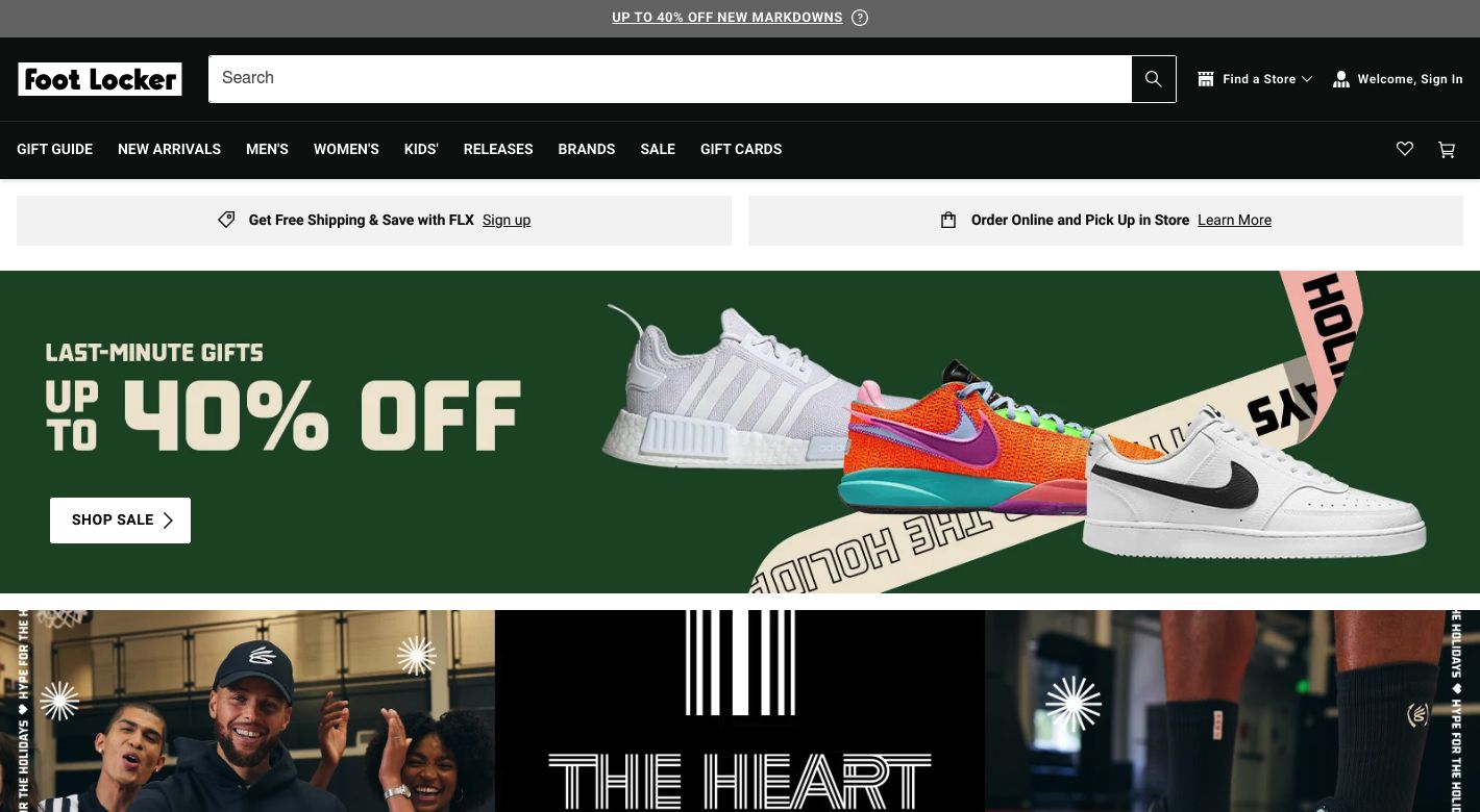 Foot Locker Website