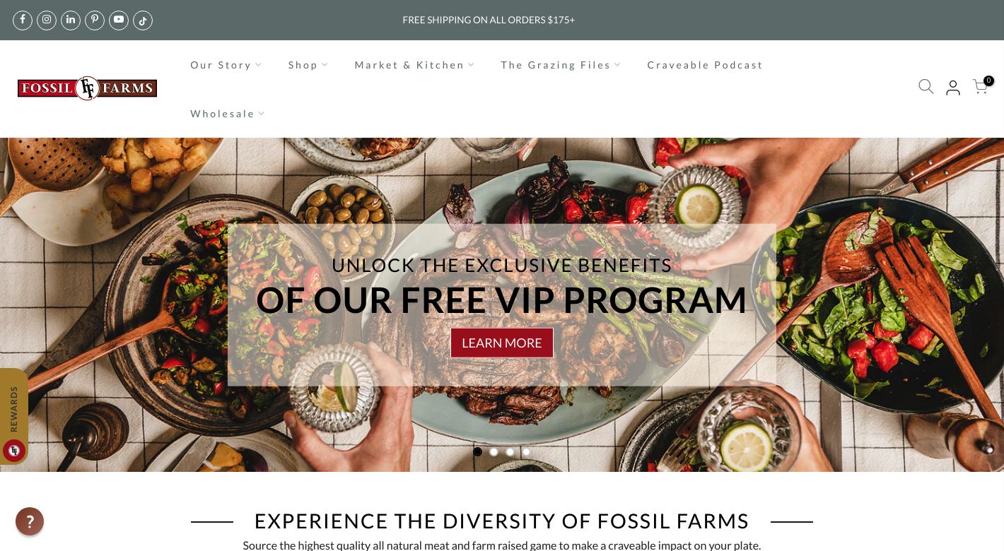 Fossil Farms Website