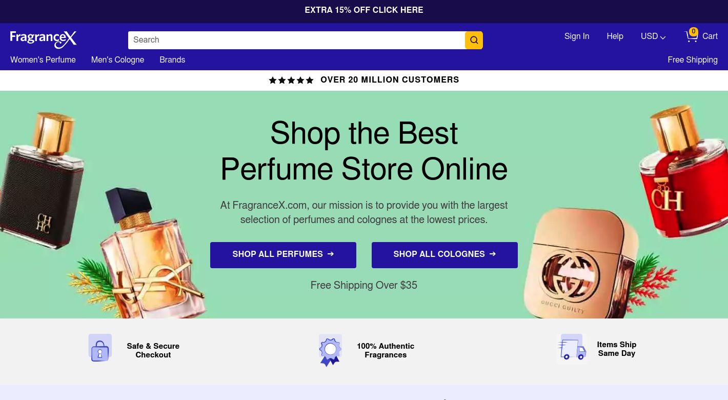 FragranceX.com Website