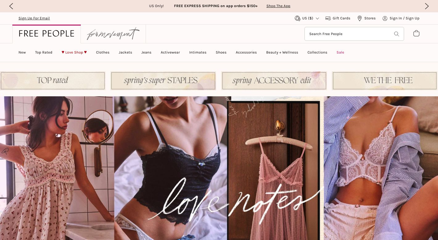 Free People Website