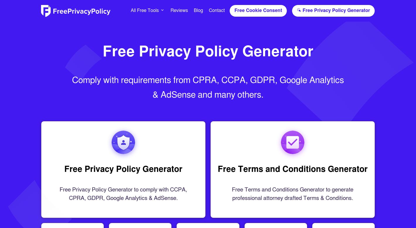 Free Privacy Policy Website