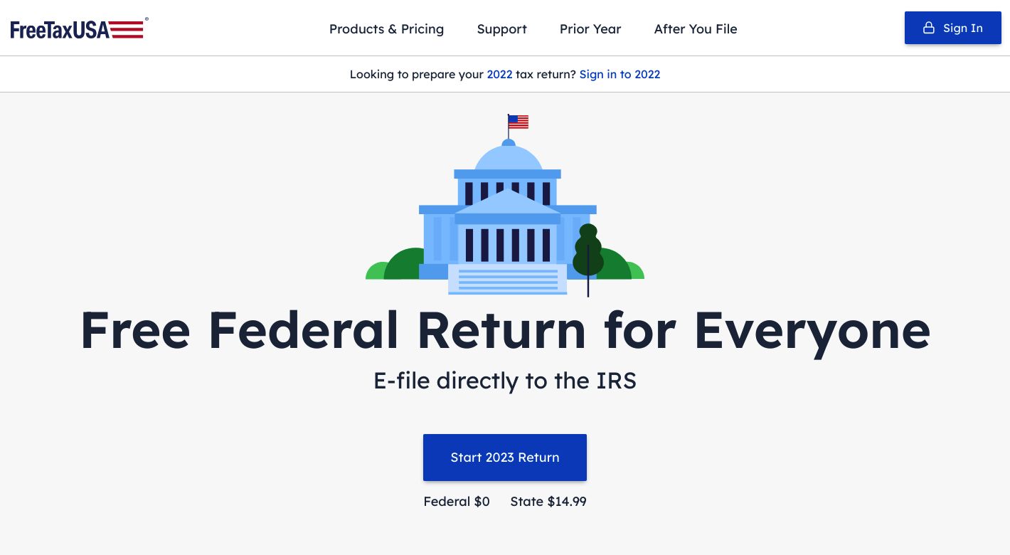 FreeTaxUSA Website