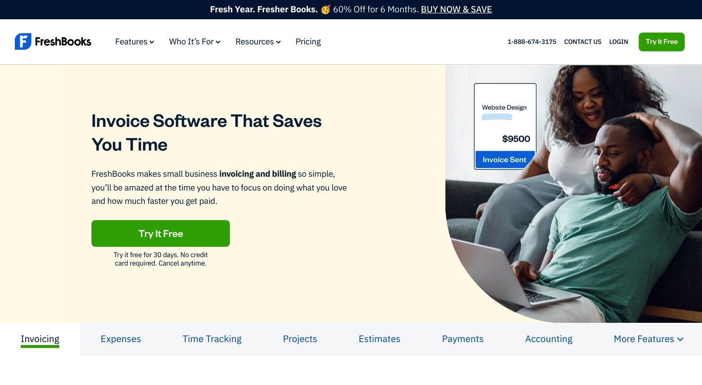 FreshBooks Website