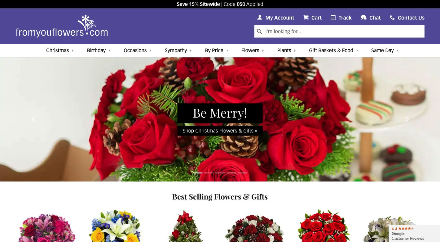 From You Flowers Website