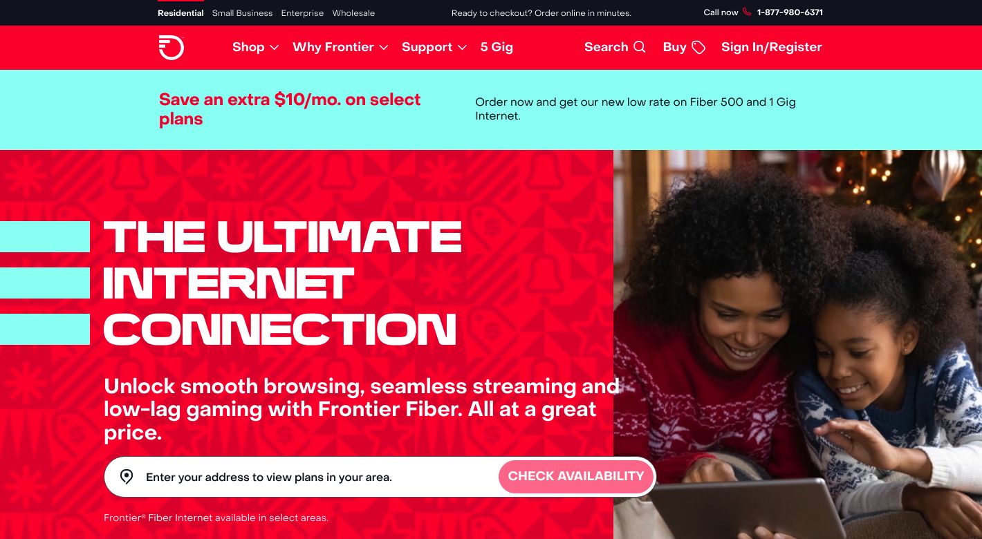 Frontier Communications Website