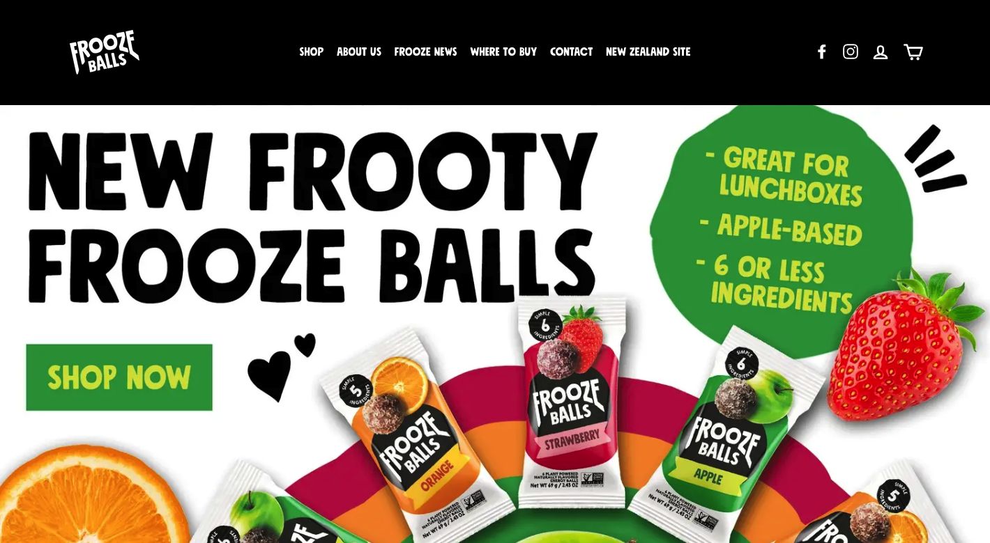 Frooze Balls Website