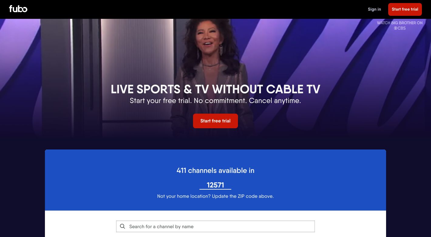 fuboTV Website