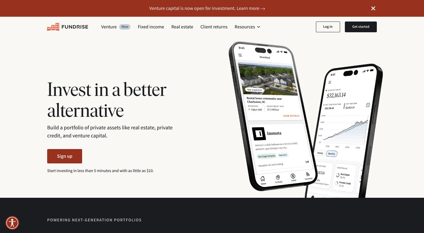 Fundrise Website