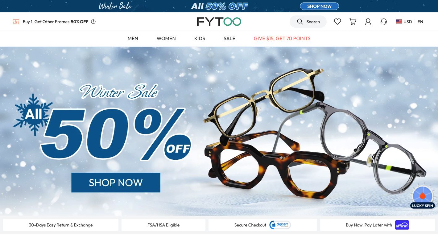 FYTOO Optical Website