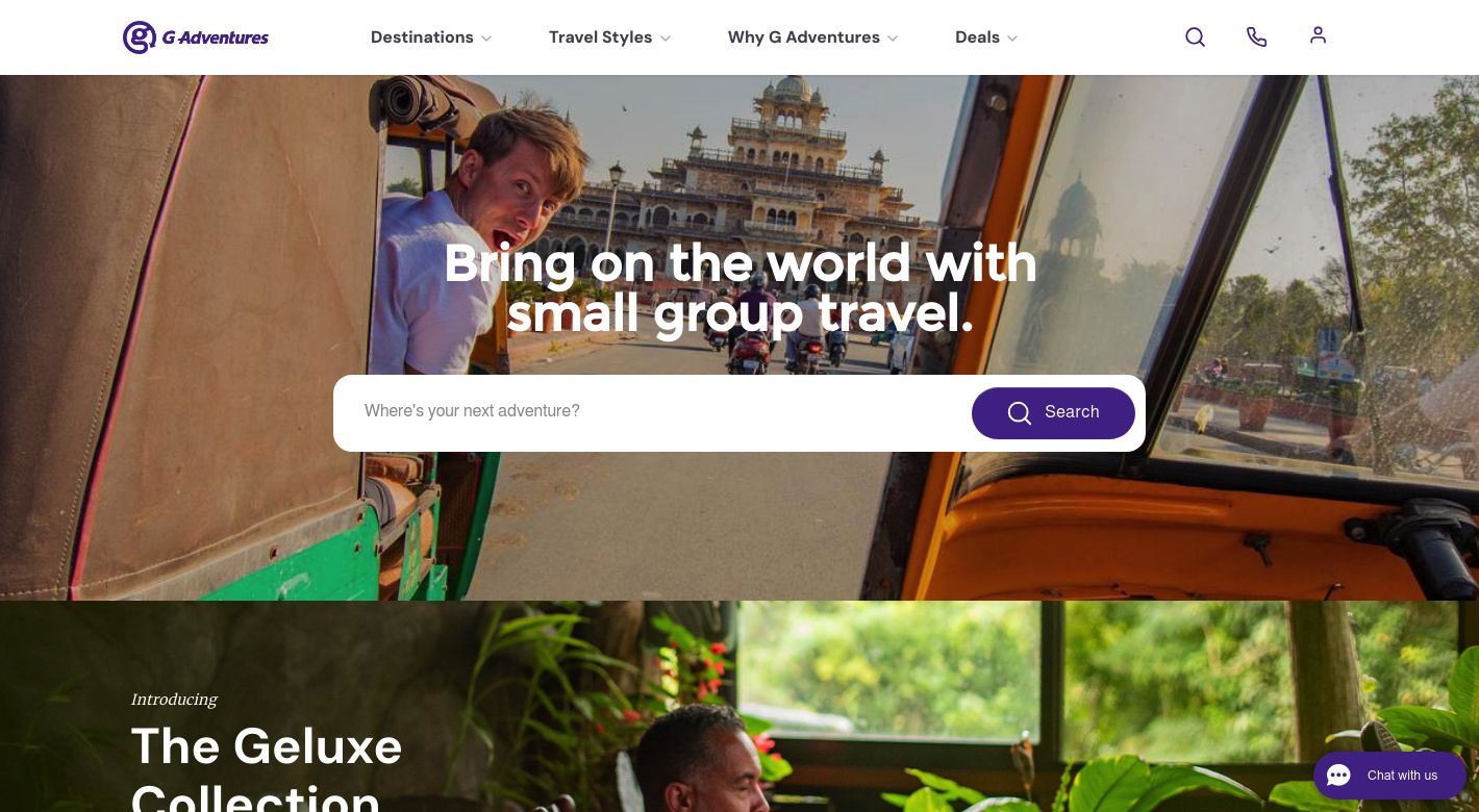 G Adventures Website