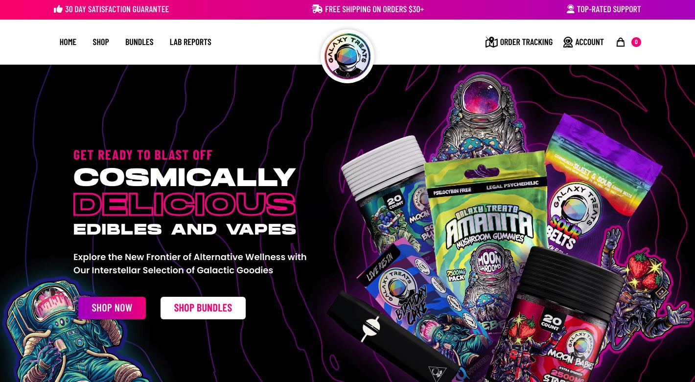 Galaxy Treats Website