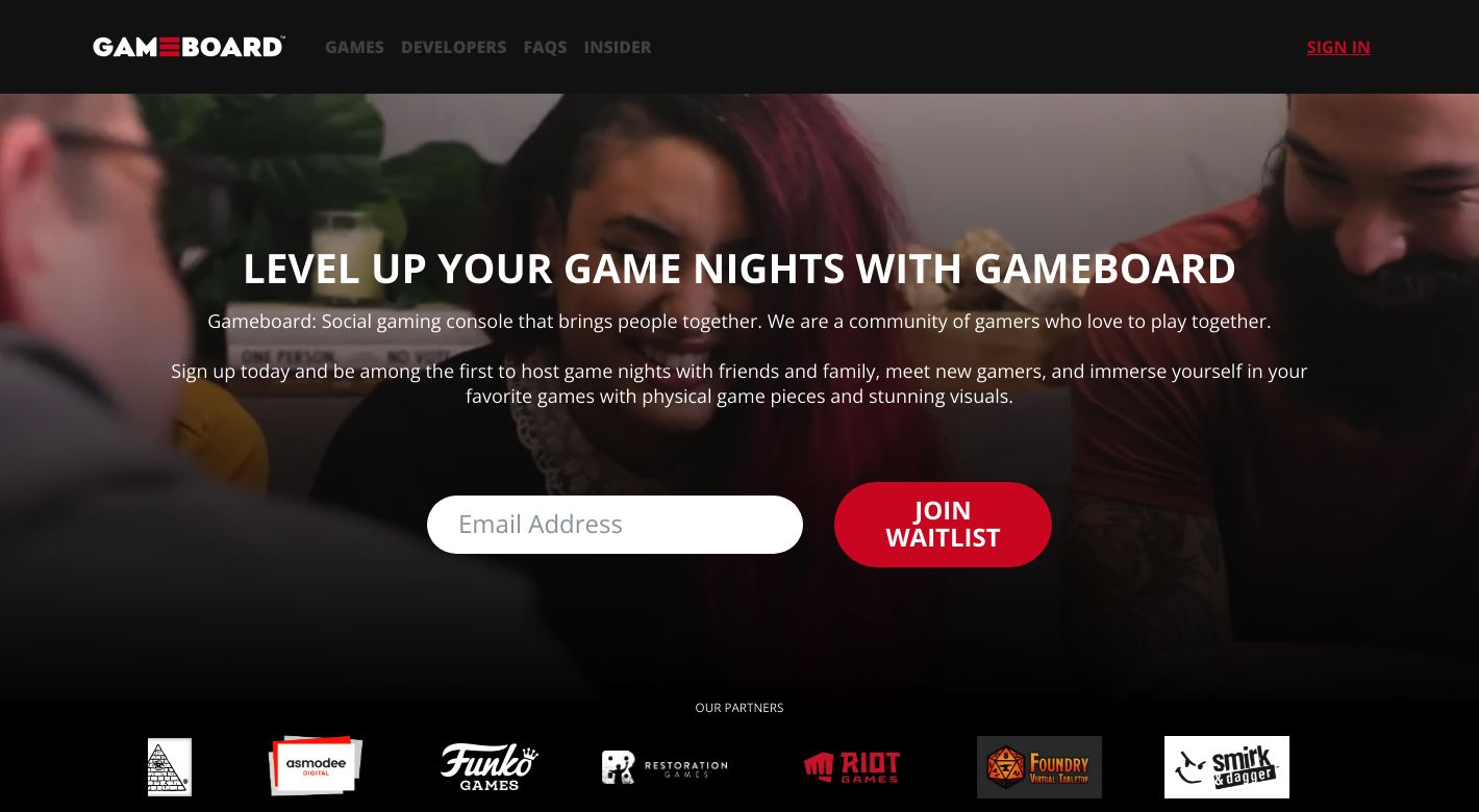 Gameboard Website