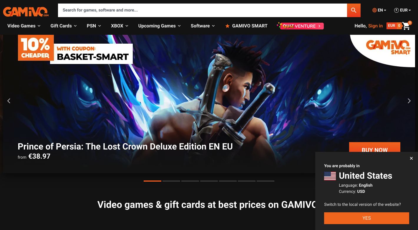 Gamivo Website