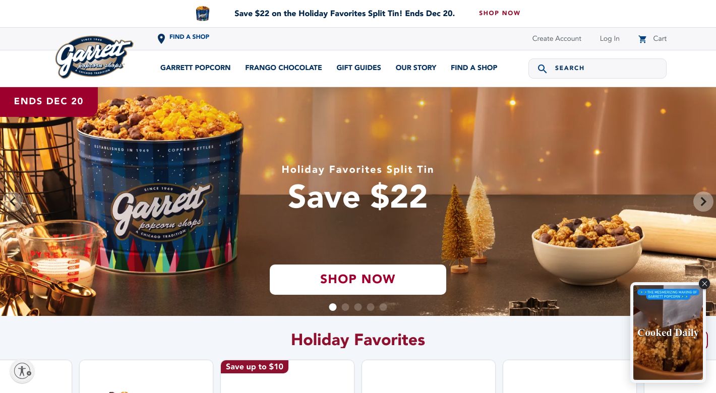 Garrett Popcorn Website