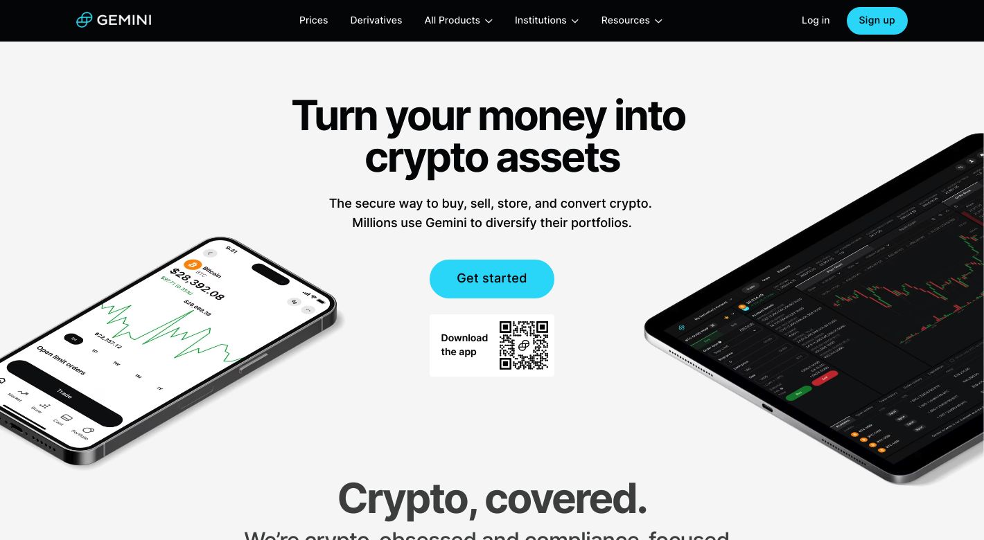 Gemini Exchange Website